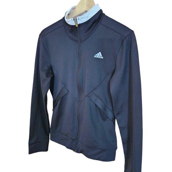 Adidas Women's Sweatshirt Full Zip Black Small - Picture 2 of 9